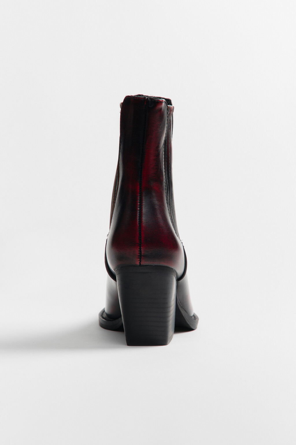 Ботинки с острым мысом и скошенным каблуком - цвет бордовый - 9