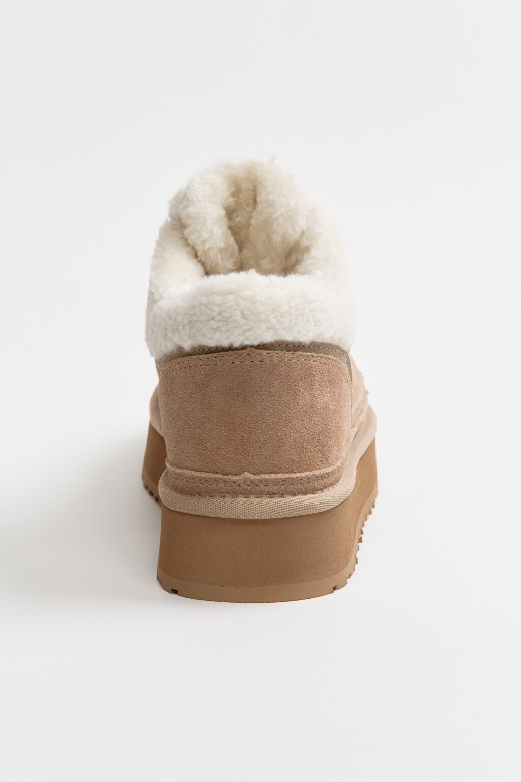 Ботинки замшевые с меховой отделкой - цвет коричневый - 8