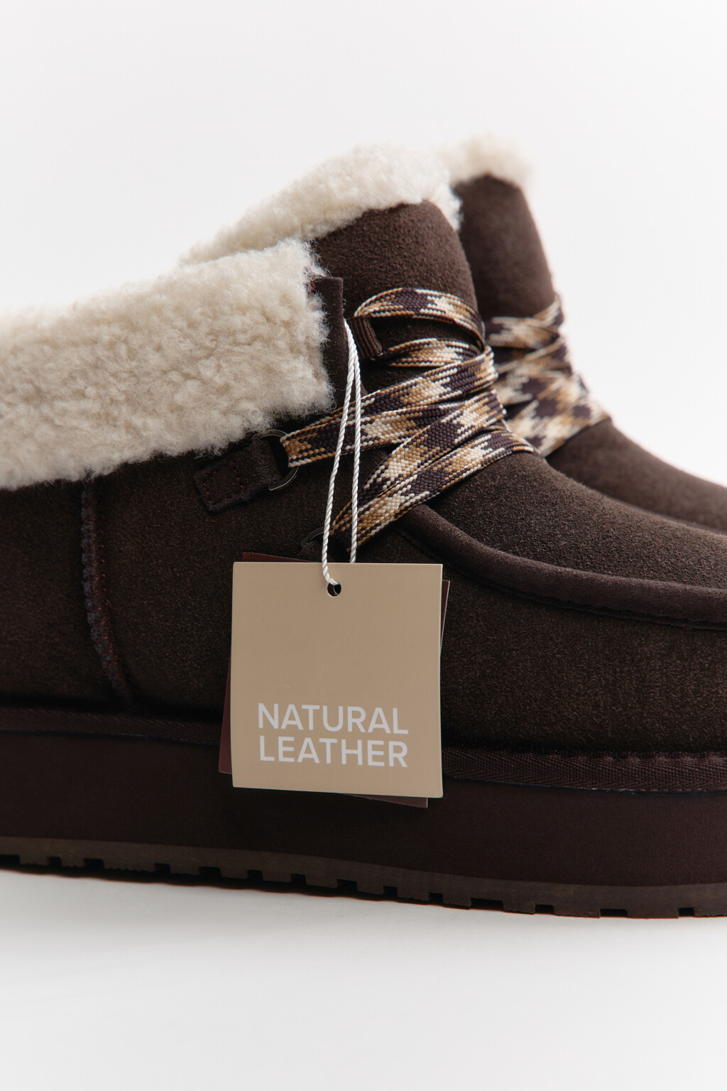 Ботинки из натуральной замши утепленные - цвет коричневый - 10