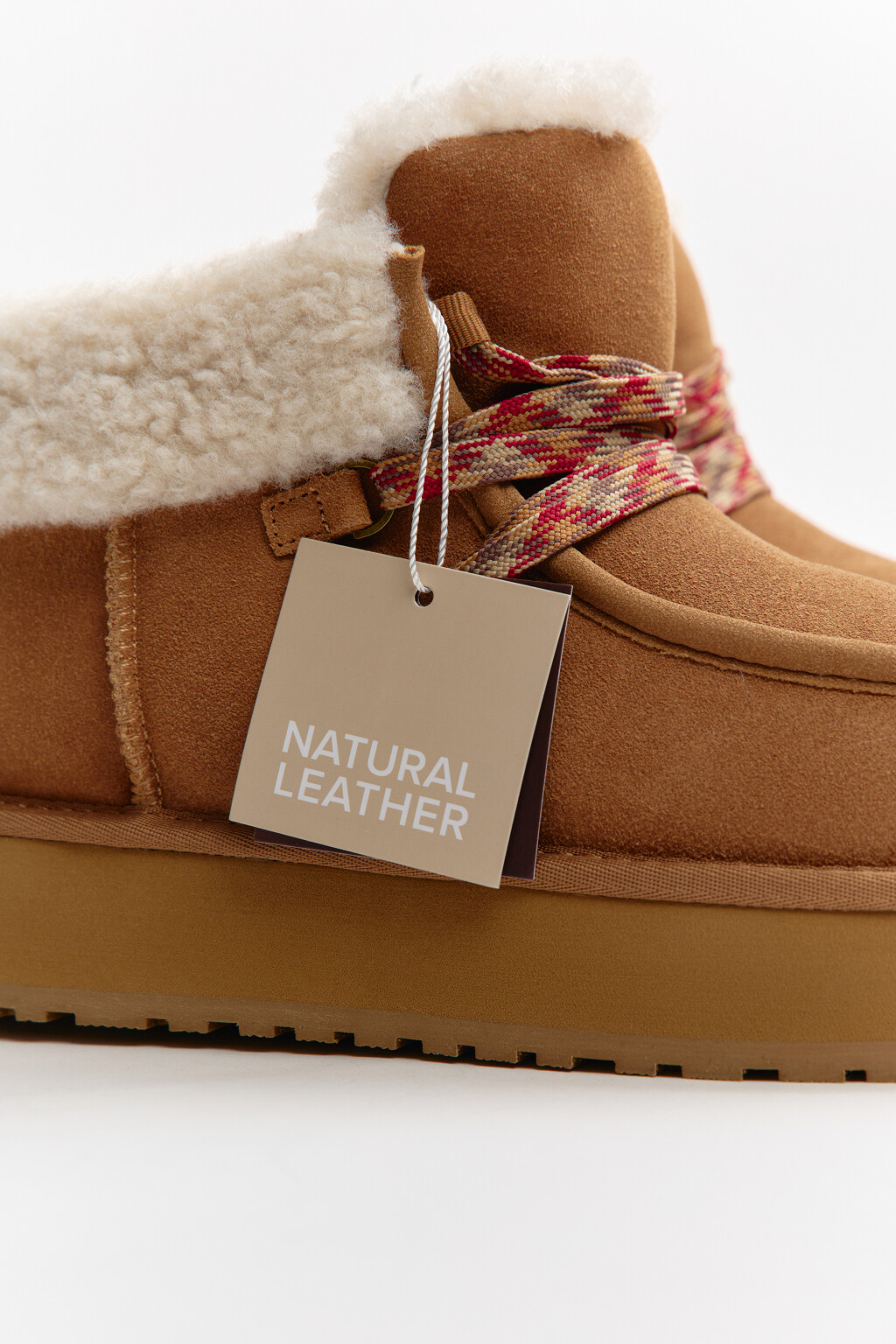 Ботинки из натуральной замши утепленные - цвет бежевый - 12