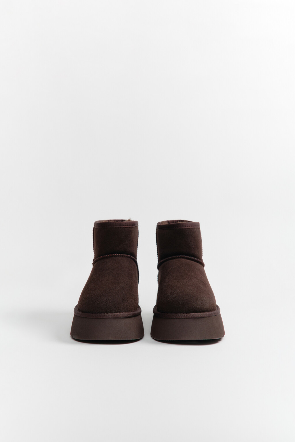 Ботинки-угги из натуральной замши - цвет коричневый - 6