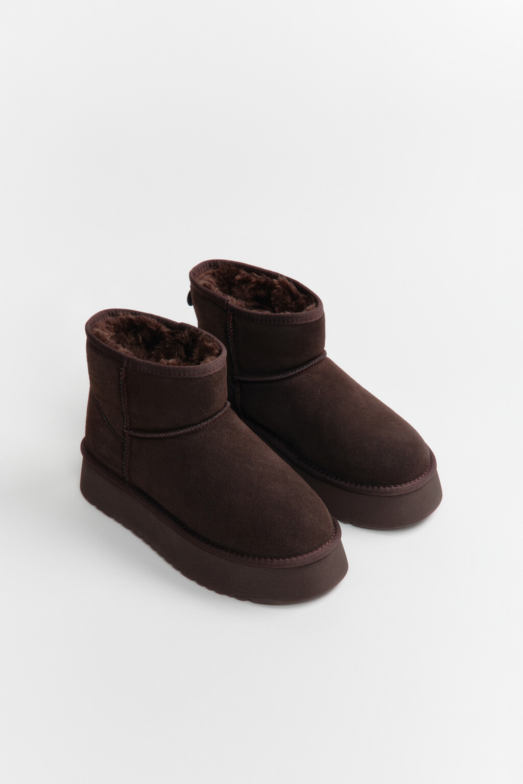 Ботинки-угги из натуральной замши - цвет коричневый - 7