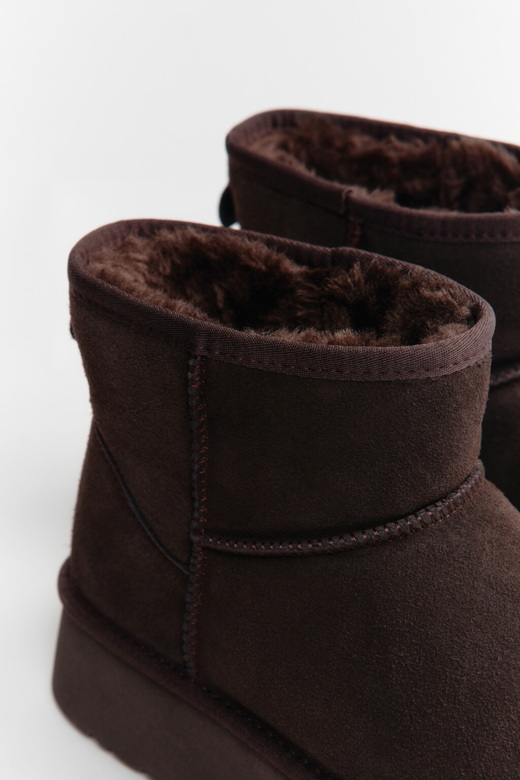 Ботинки-угги из натуральной замши - цвет коричневый - 11