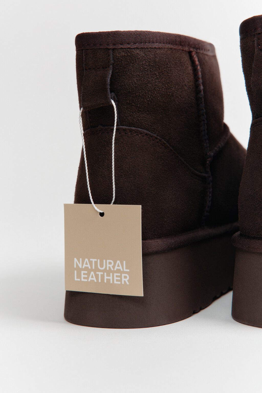 Ботинки-угги из натуральной замши - цвет коричневый - 12