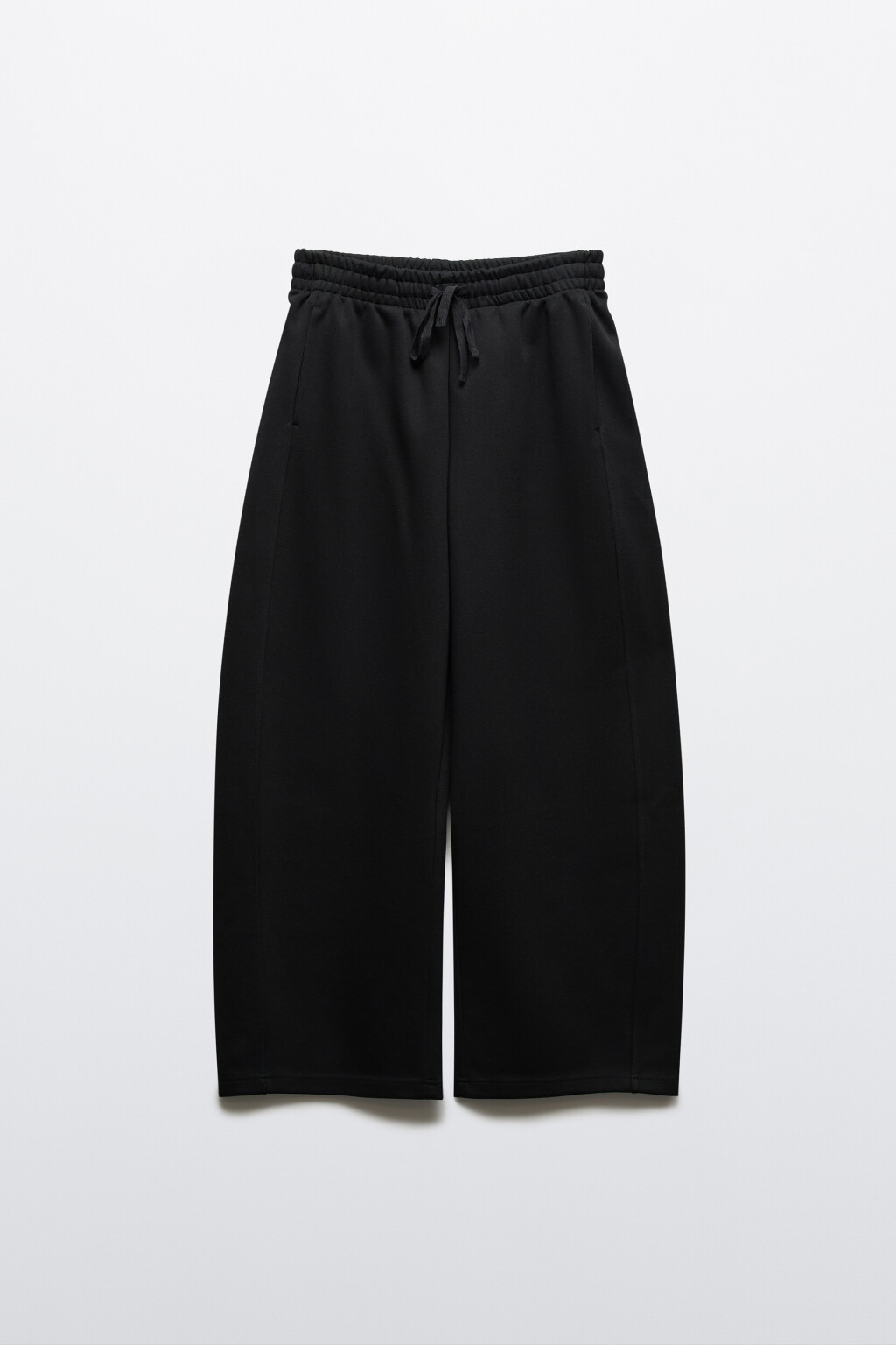Брюки barrel fit со средней посадкой на завязках - цвет черный - 1