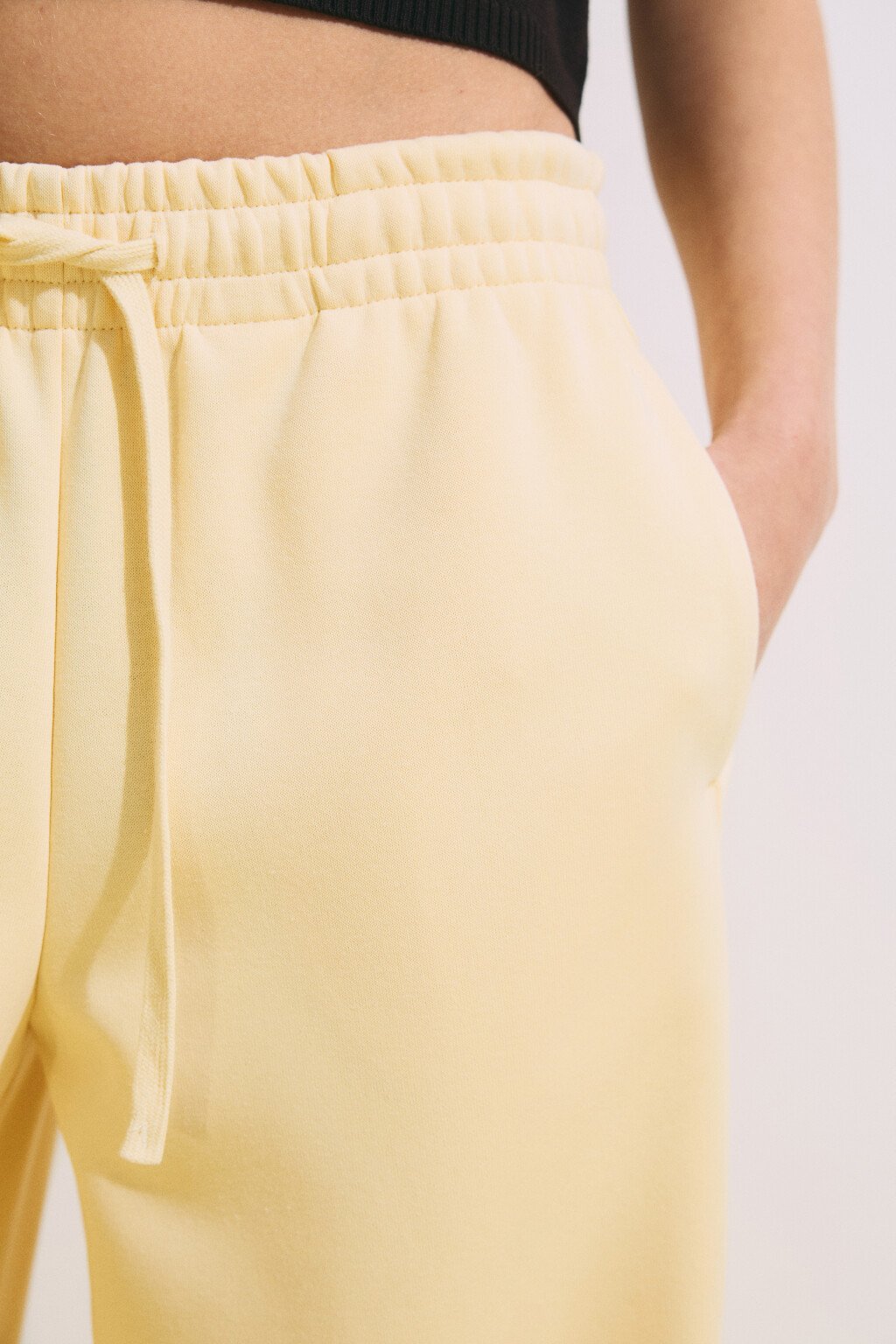 Брюки barrel fit со средней посадкой на завязках - цвет желтый - 8