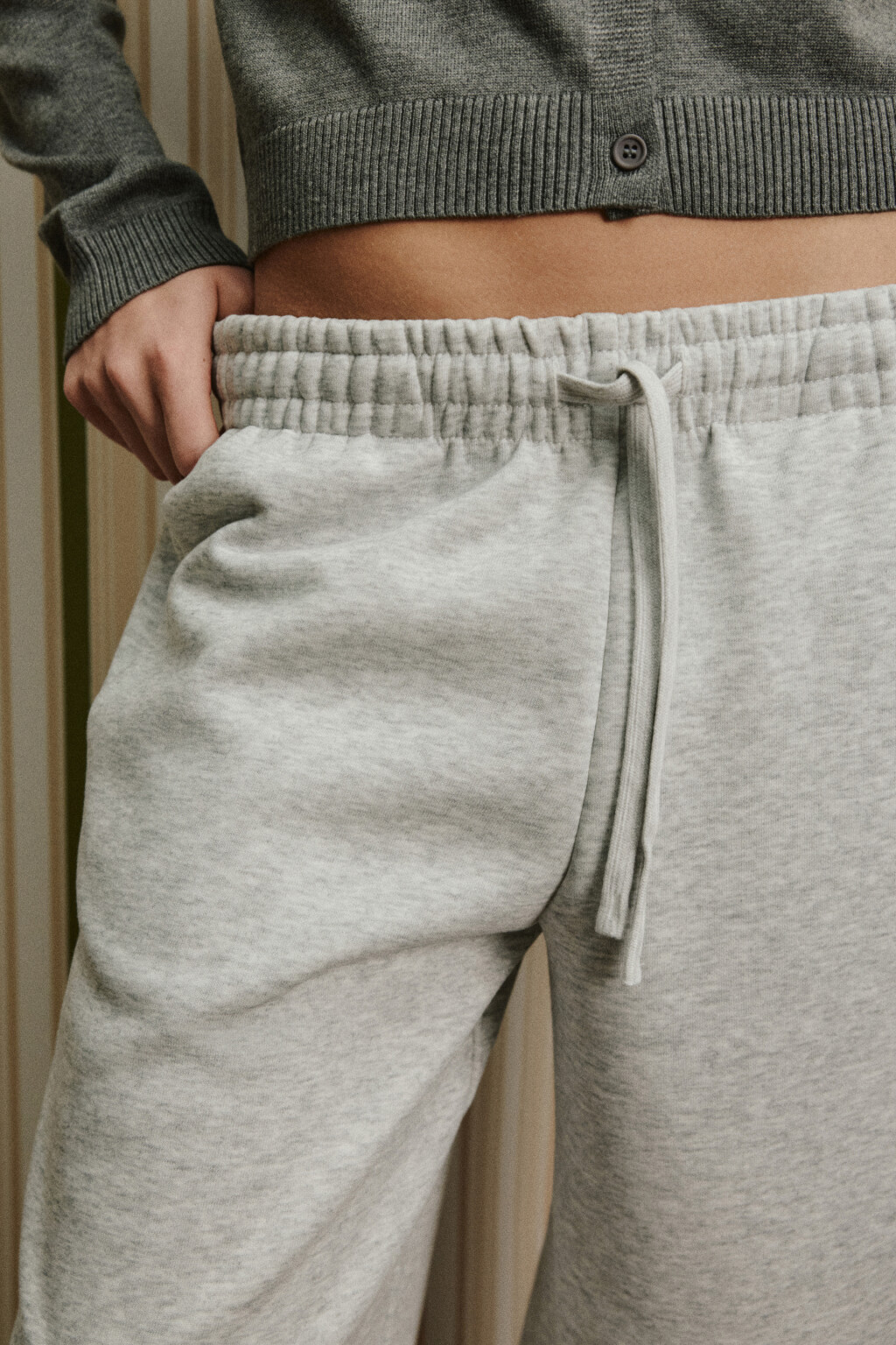 Брюки barrel fit на завязках - цвет серый - 7