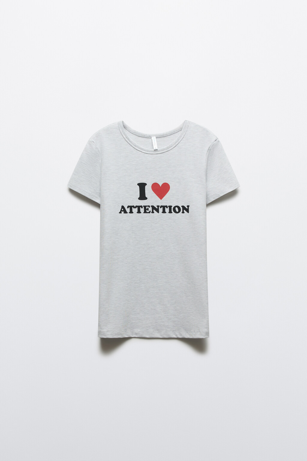 Футболка приталенная с надписью - цвет серый - 7