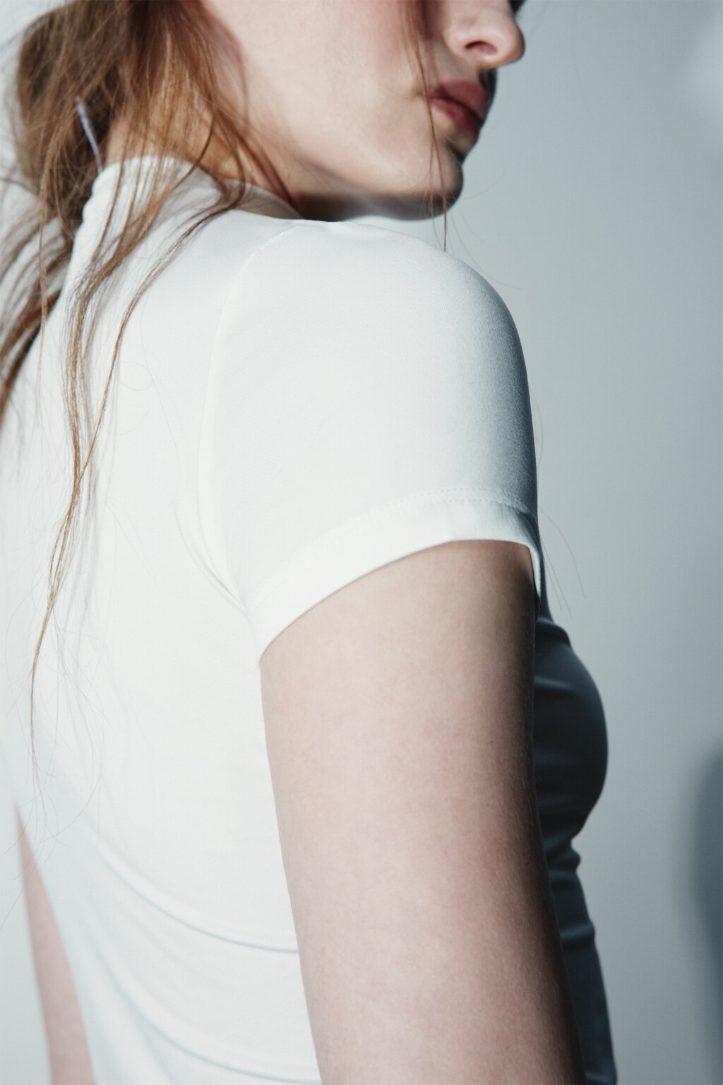 Футболка-топ с воротником стойкой - цвет молочный - 6