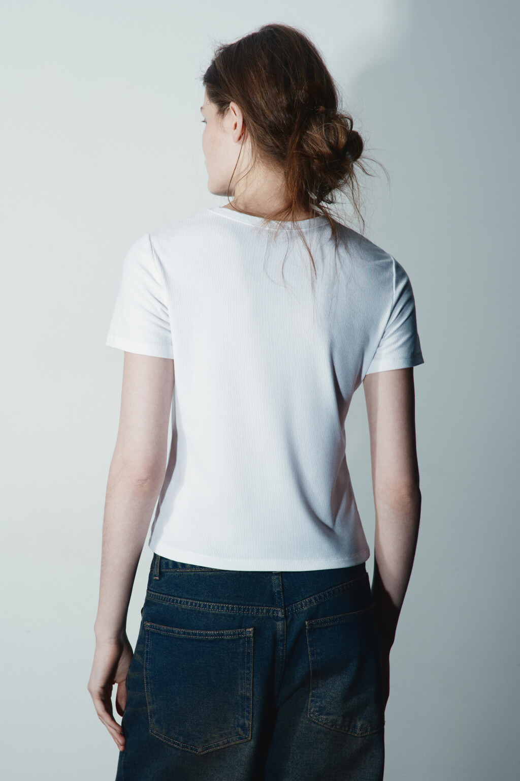 Футболка-топ облегающая - цвет молочный - 3