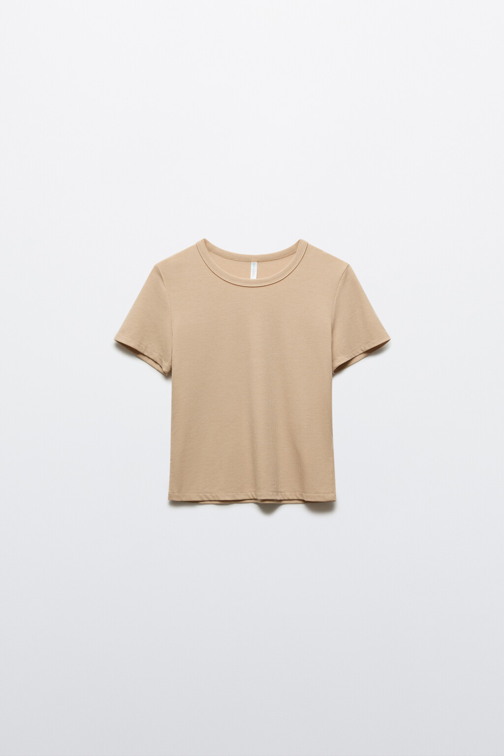 Футболка-топ облегающая - цвет бежевый - 1