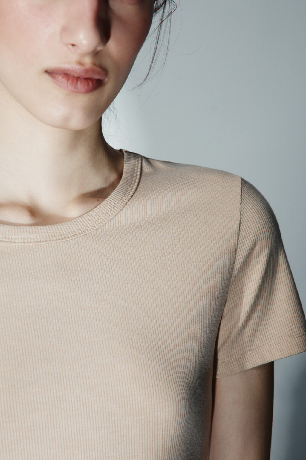Футболка-топ облегающая - цвет бежевый - 5