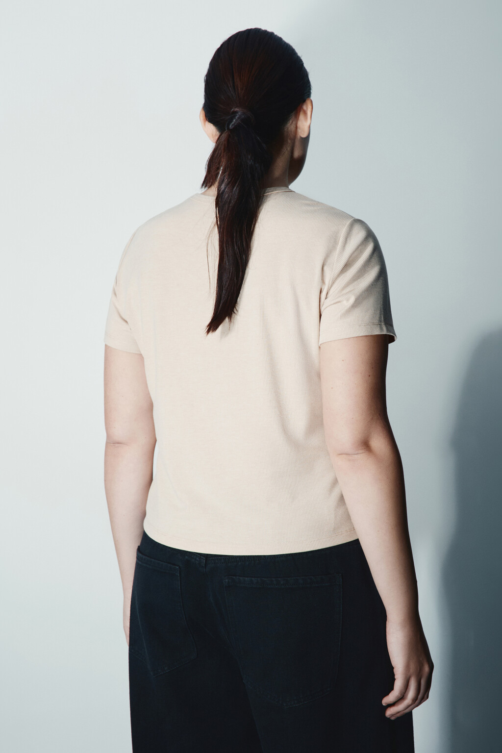 Футболка-топ облегающая - цвет бежевый - 3
