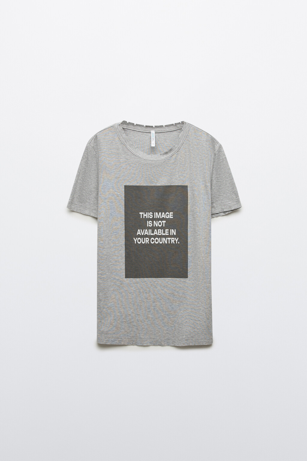 Футболка вискозная с принтом - цвет серый - 7
