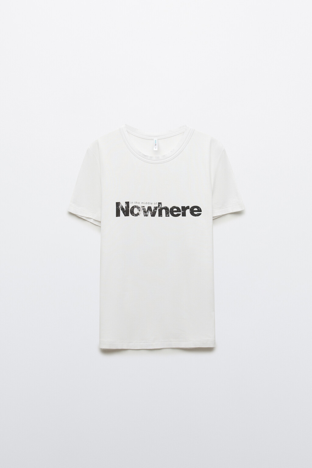 Футболка вискозная с принтом - цвет белый - 1