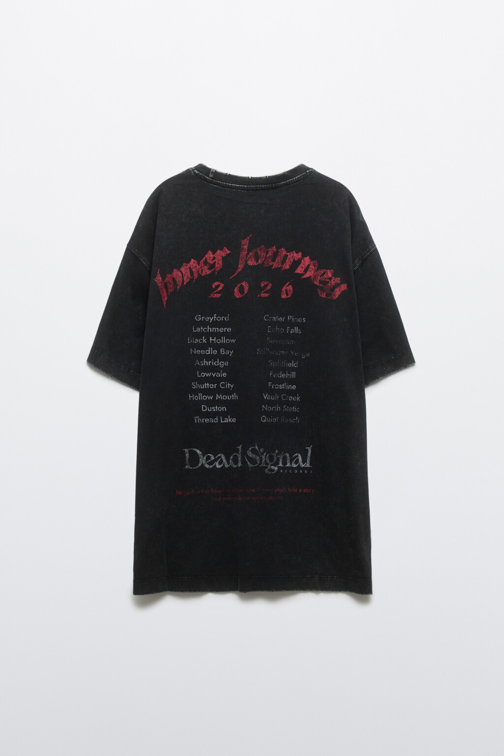 Футболка хлопковая с принтом - цвет черный - 2