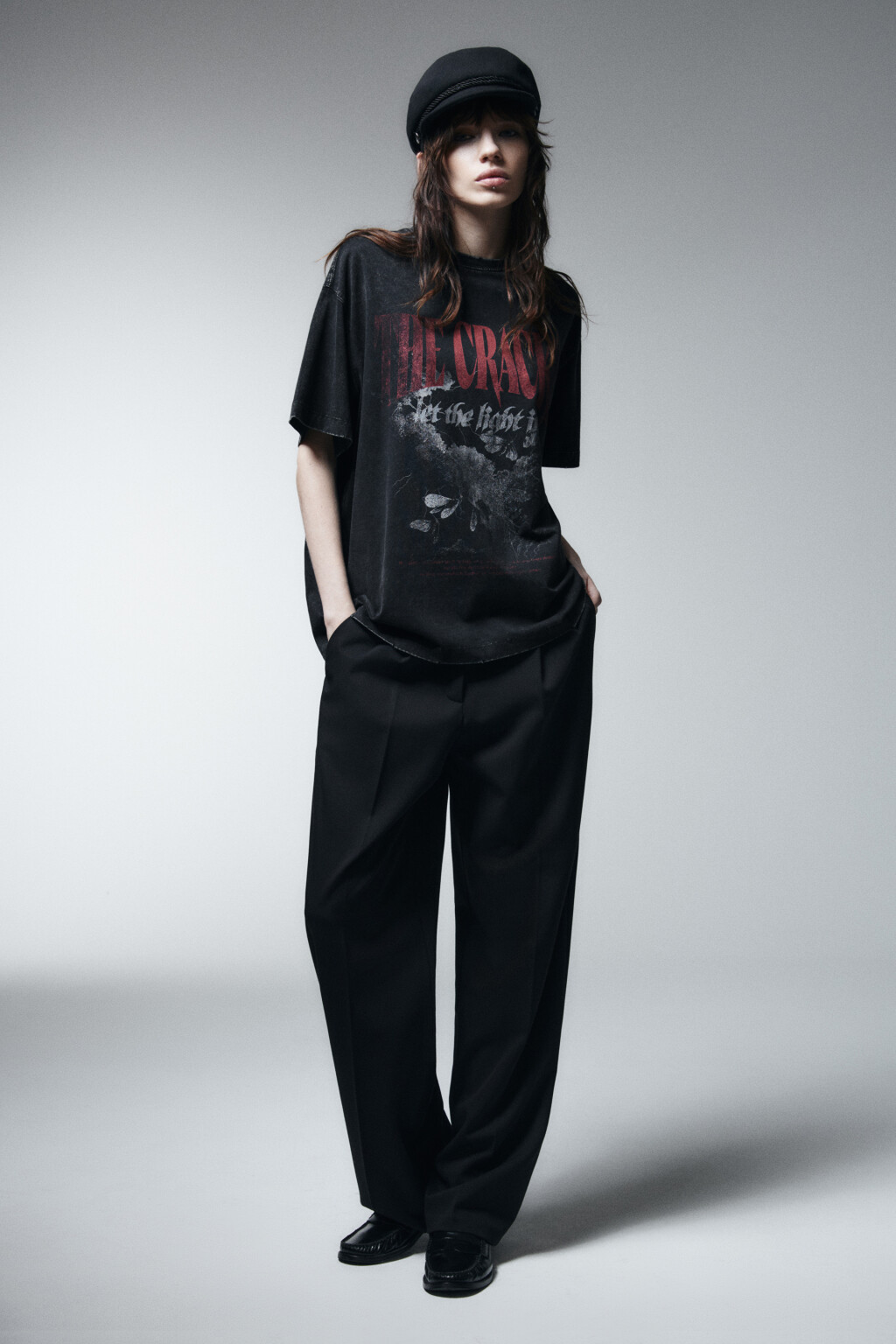 Футболка хлопковая с принтом - цвет черный - 5