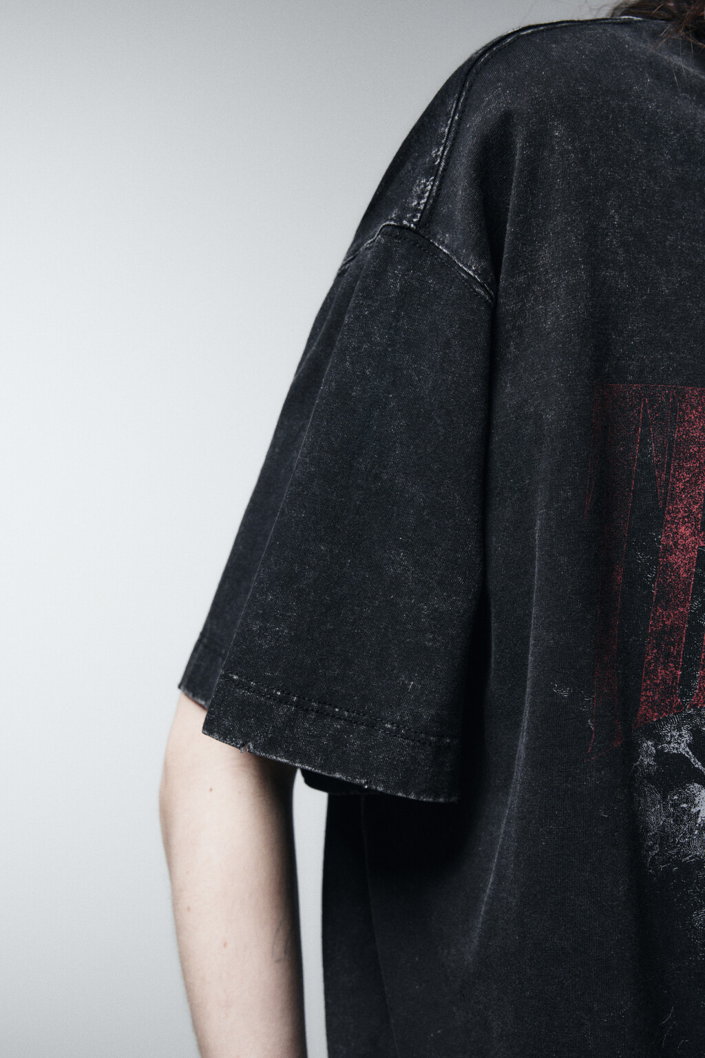 Футболка хлопковая с принтом - цвет черный - 7