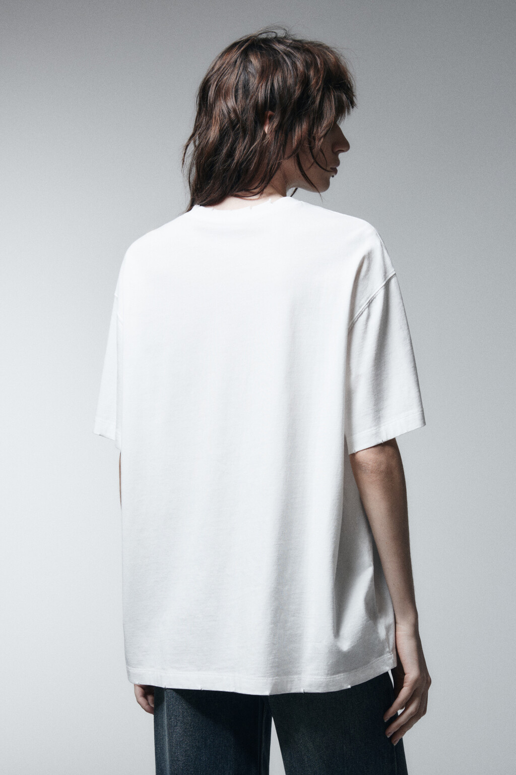 Футболка хлопковая с принтом - цвет белый - 3