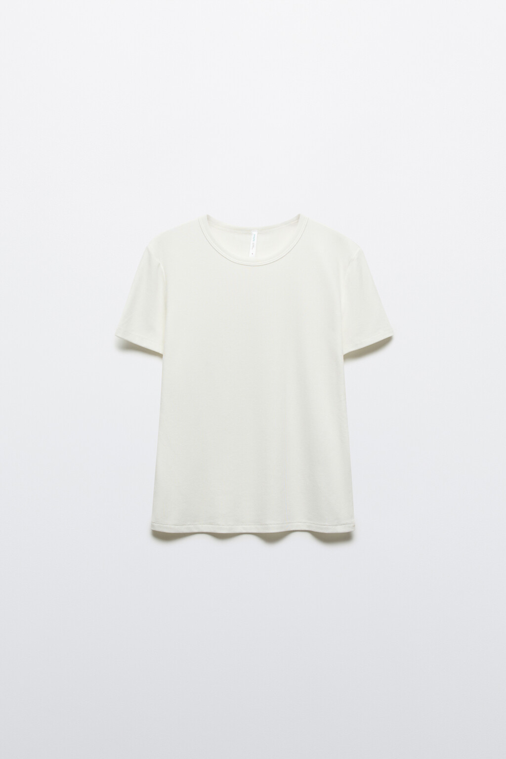 Футболка вискозная облегающая - цвет белый - 1