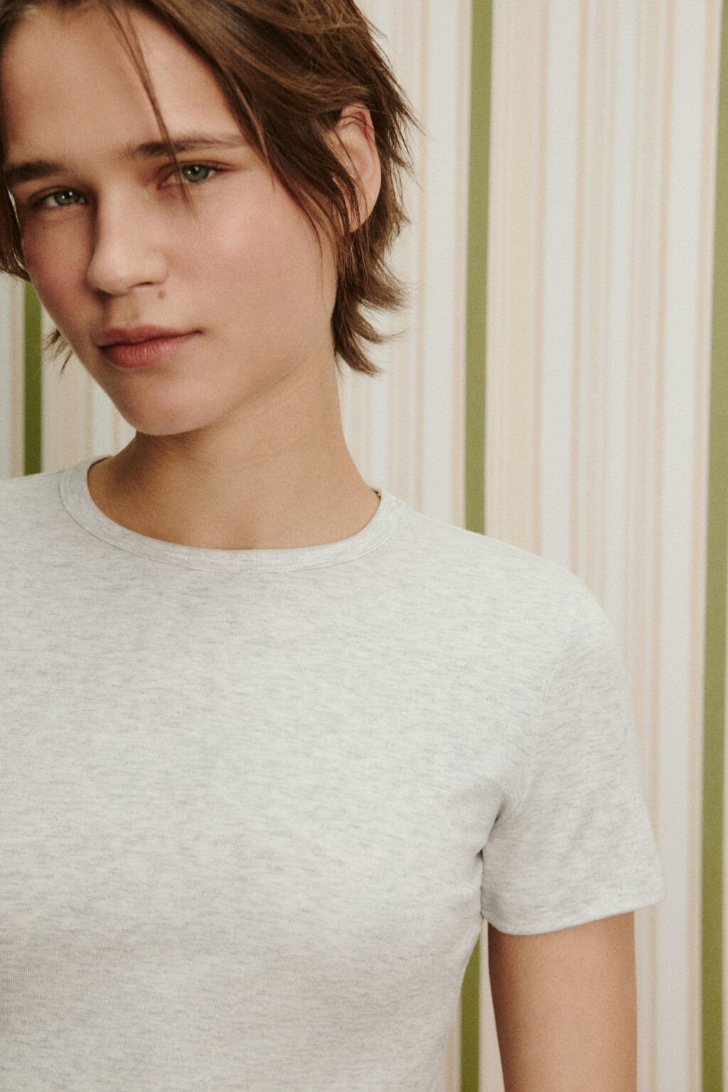 Футболка вискозная облегающая - цвет серый - 7