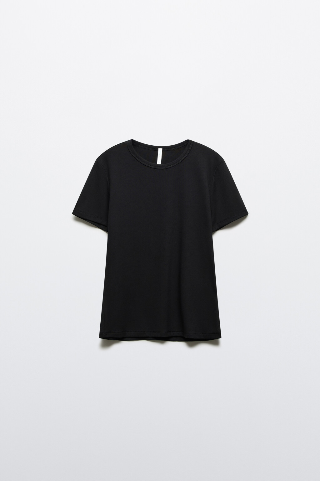 Футболка вискозная облегающая - цвет черный - 1