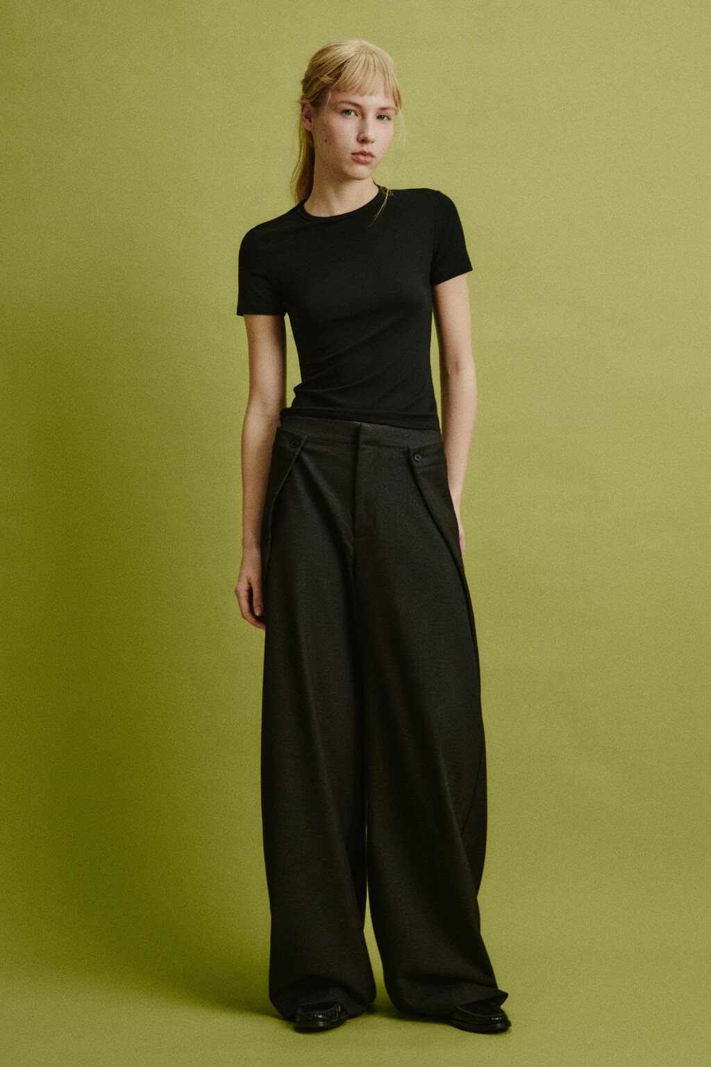 Футболка вискозная облегающая - цвет черный - 4