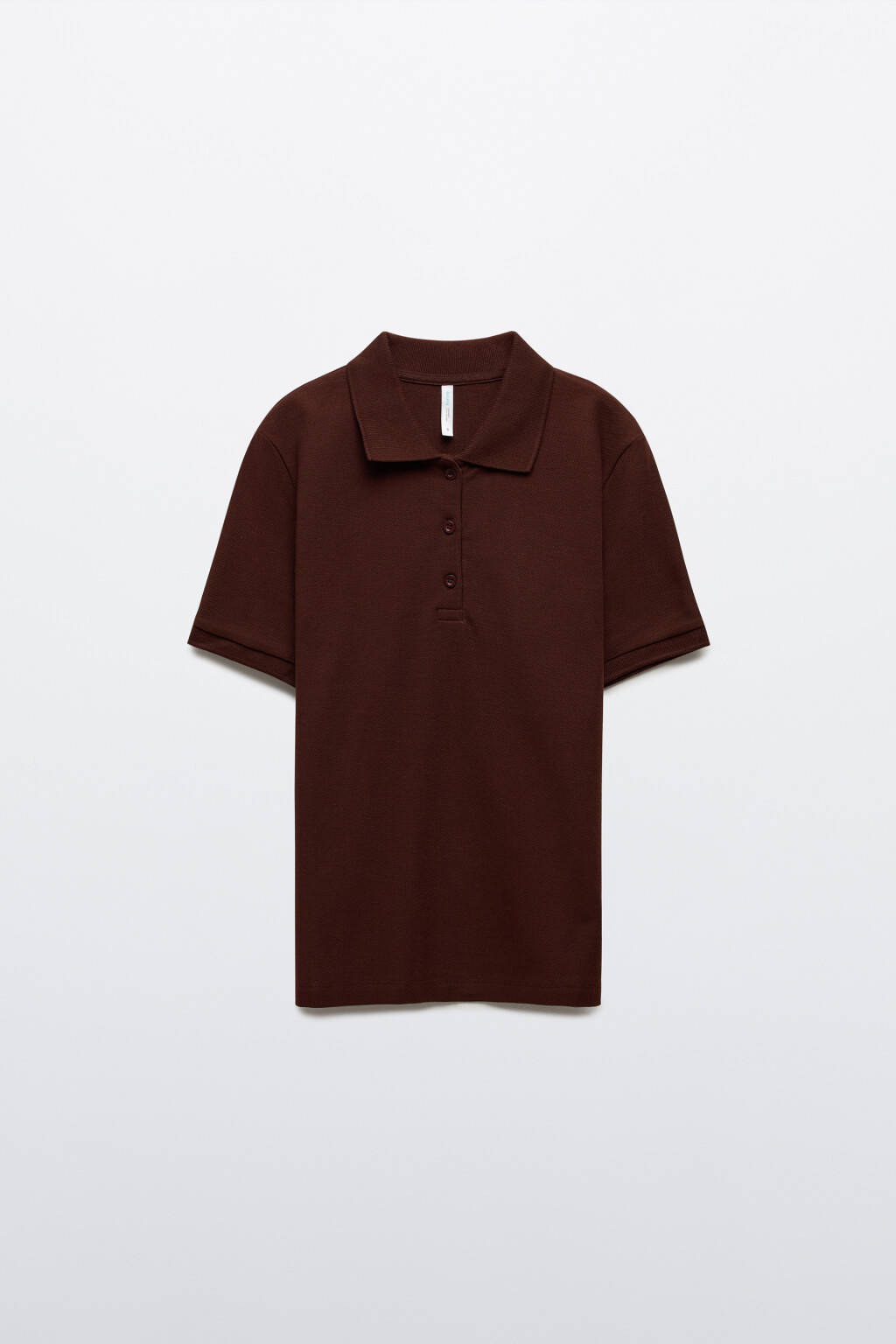 Футболка-поло хлопковая - цвет коричневый - 1