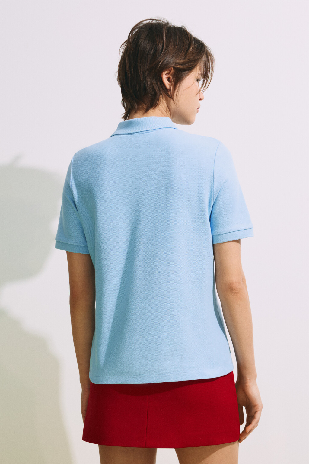 Футболка-поло хлопковая - цвет голубой - 3