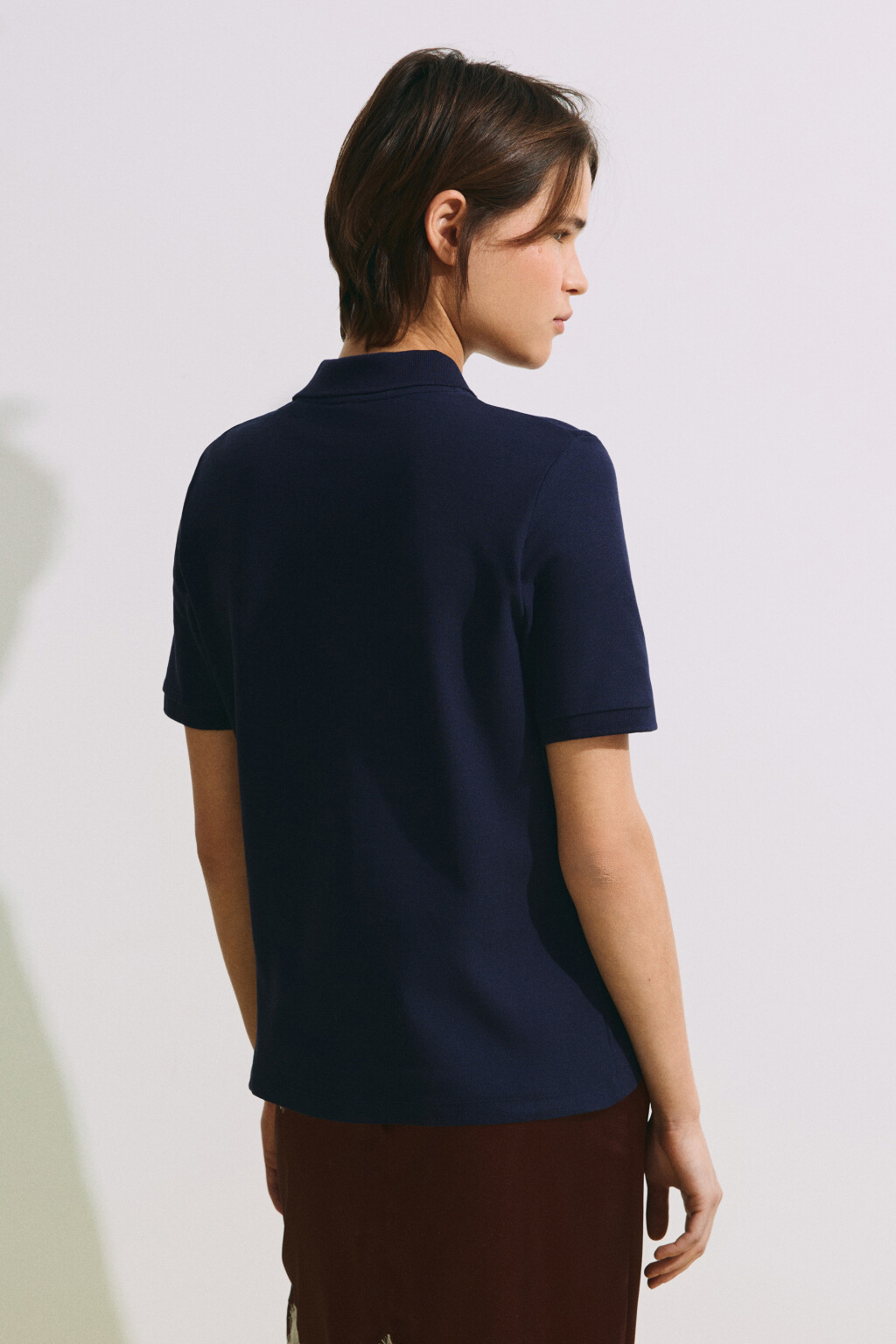 Футболка-поло хлопковая - цвет синий - 3