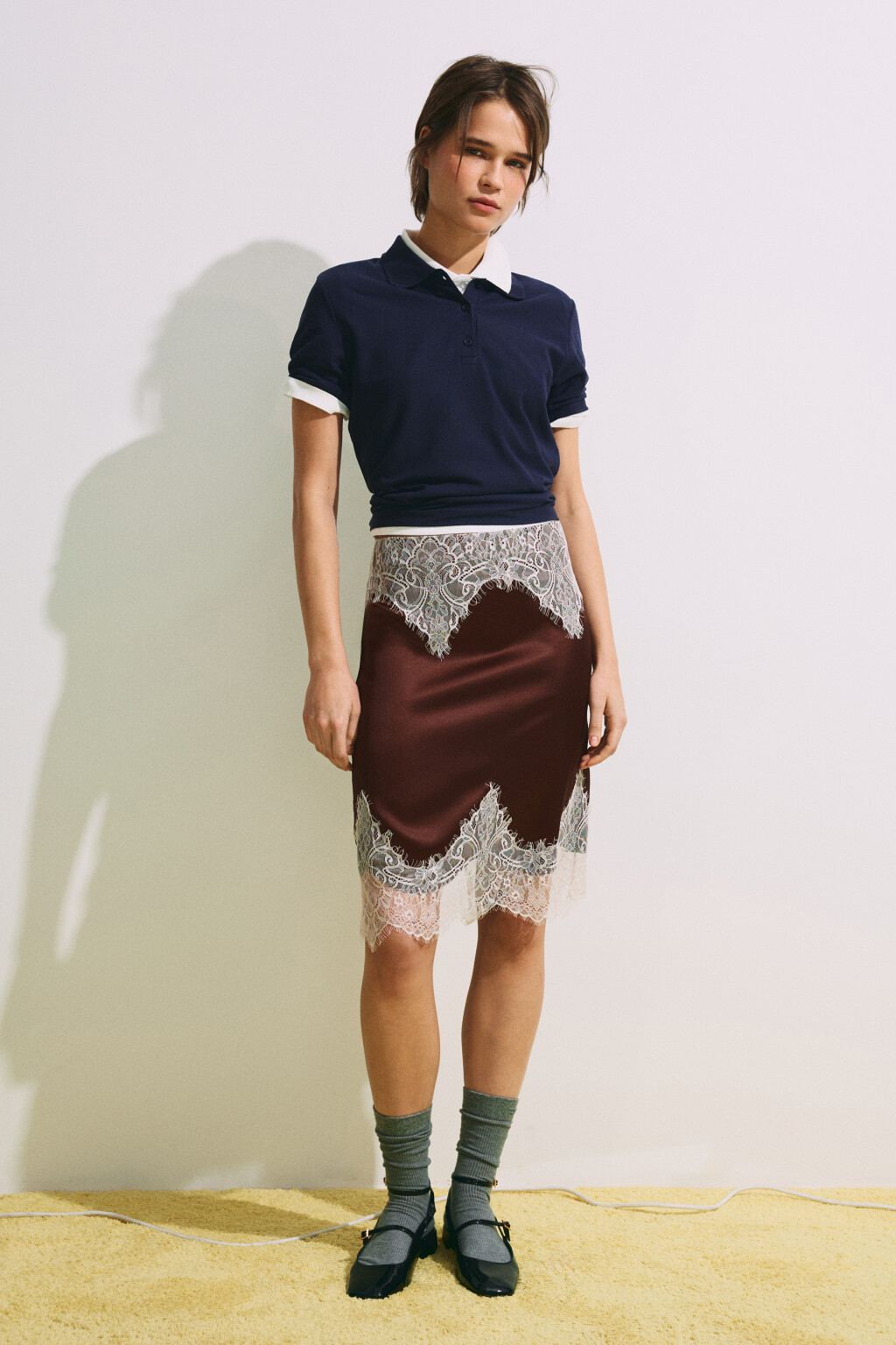 Футболка-поло хлопковая - цвет синий - 4