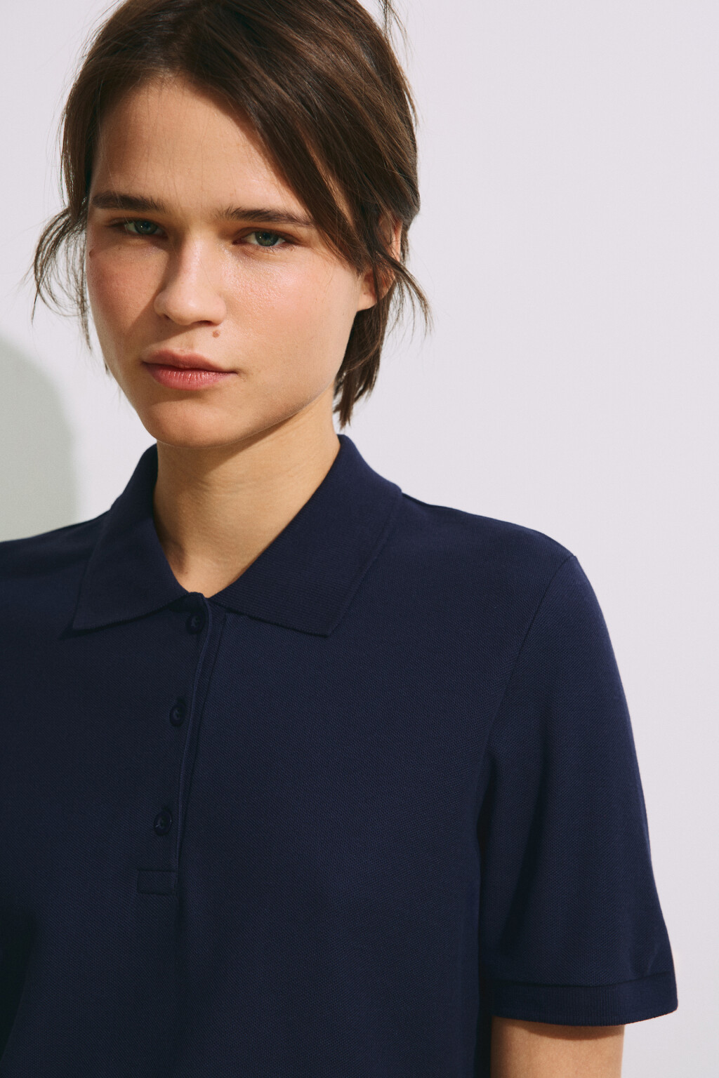 Футболка-поло хлопковая - цвет синий - 5