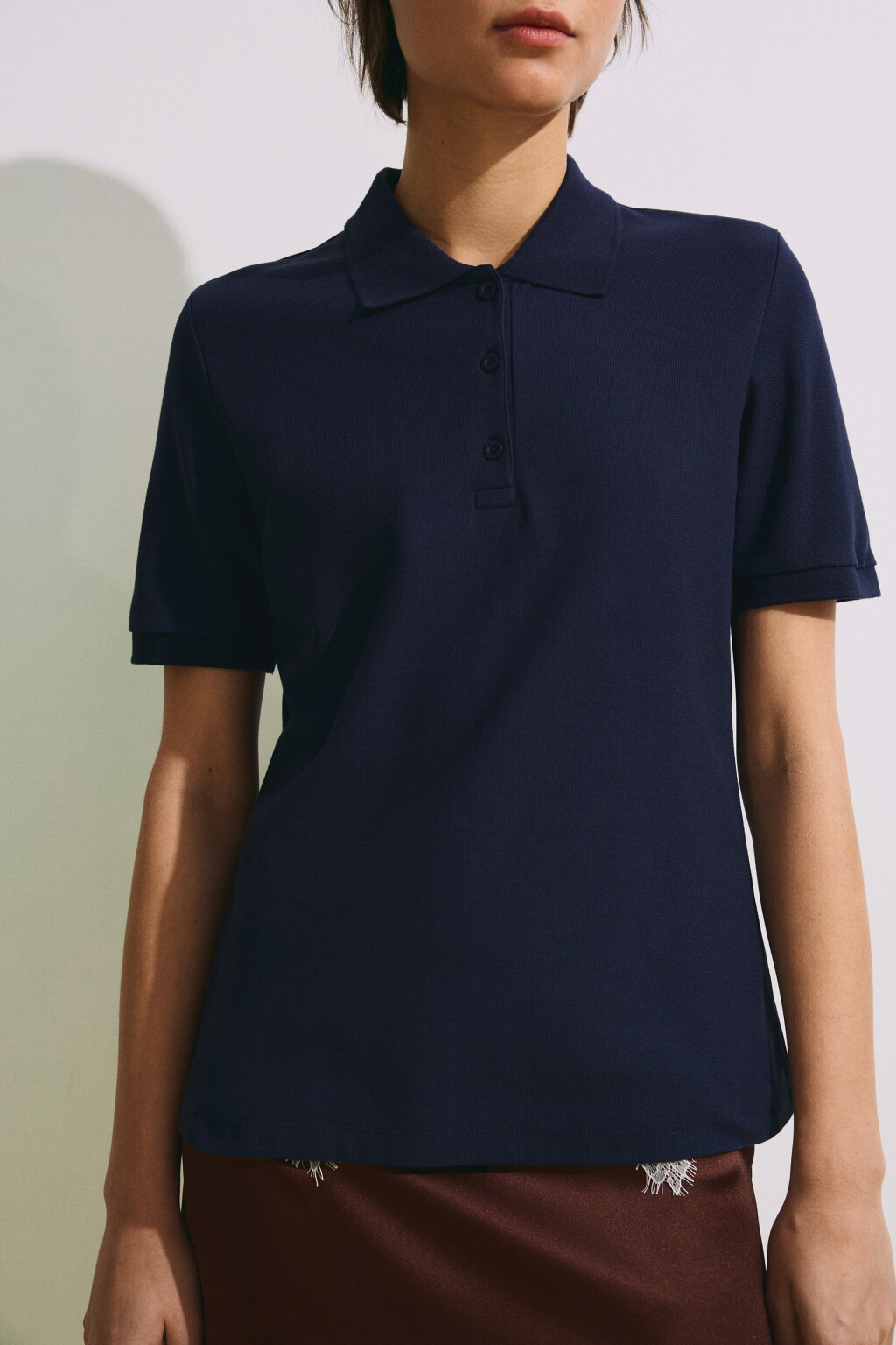 Футболка-поло хлопковая - цвет синий - 6