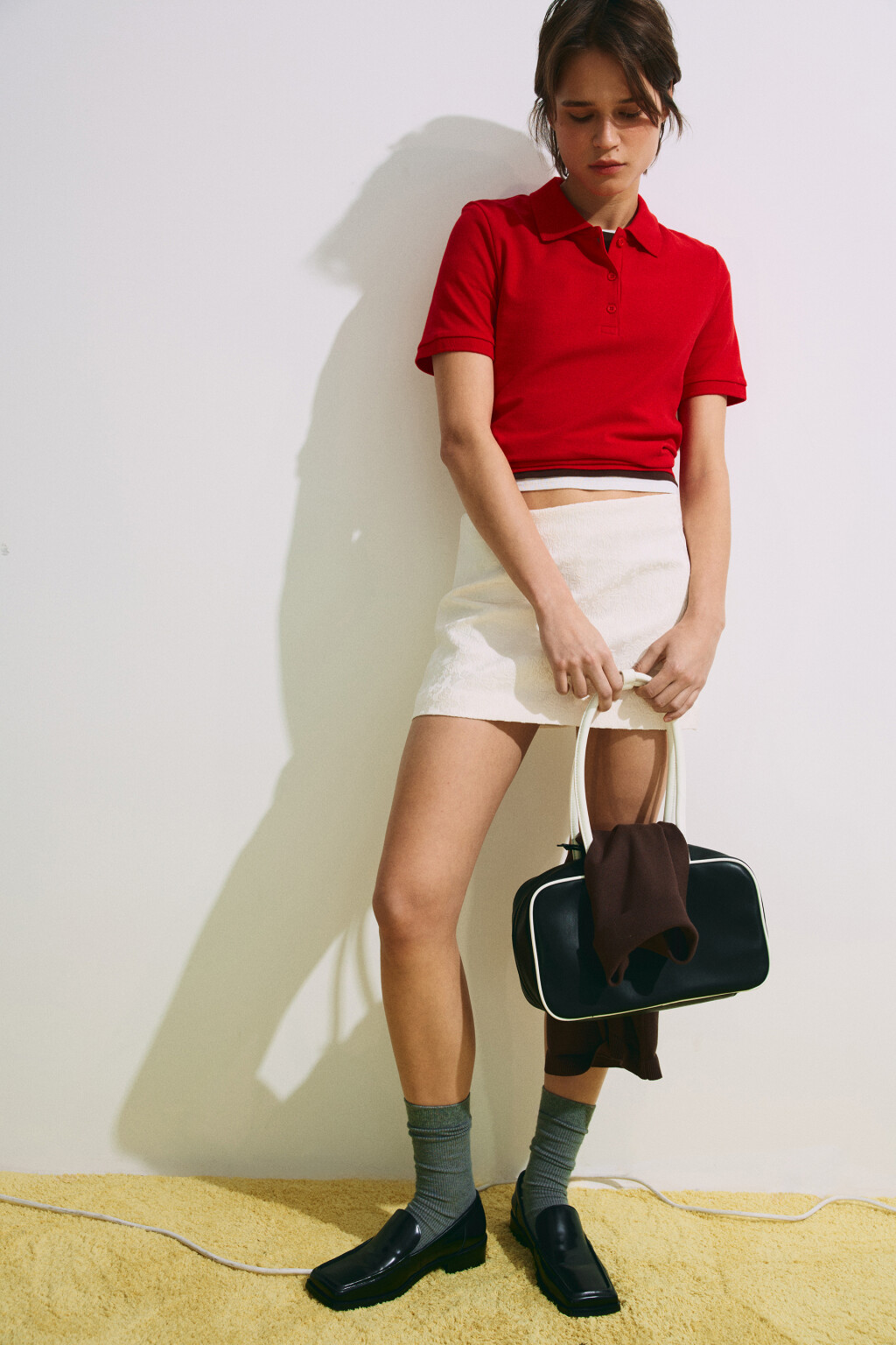 Футболка-поло хлопковая - цвет красный - 2