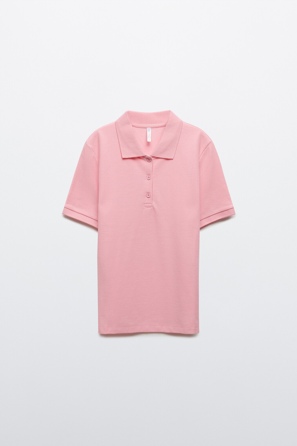 Футболка-поло хлопковая - цвет розовый - 1