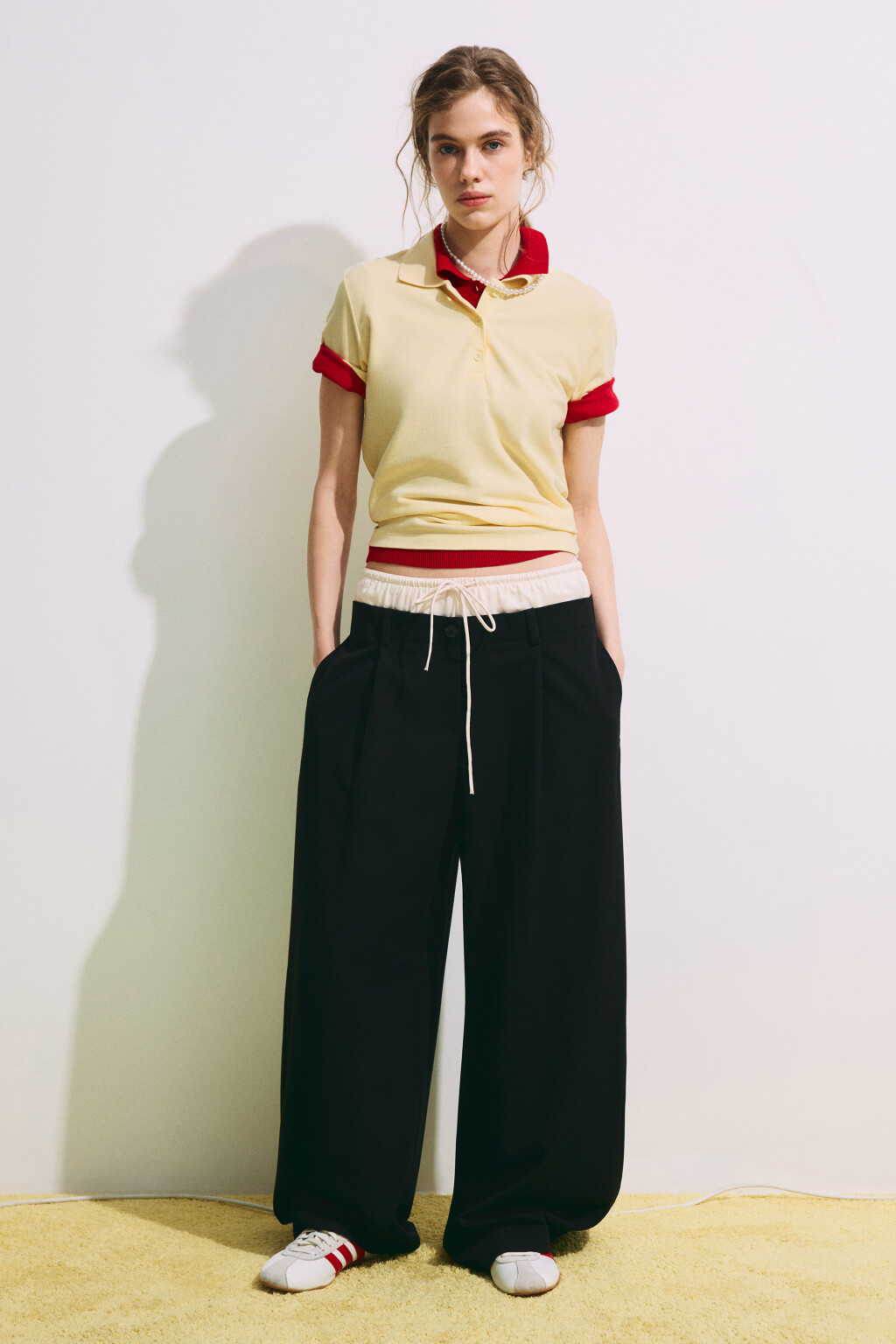 Футболка-поло хлопковая - цвет желтый - 5