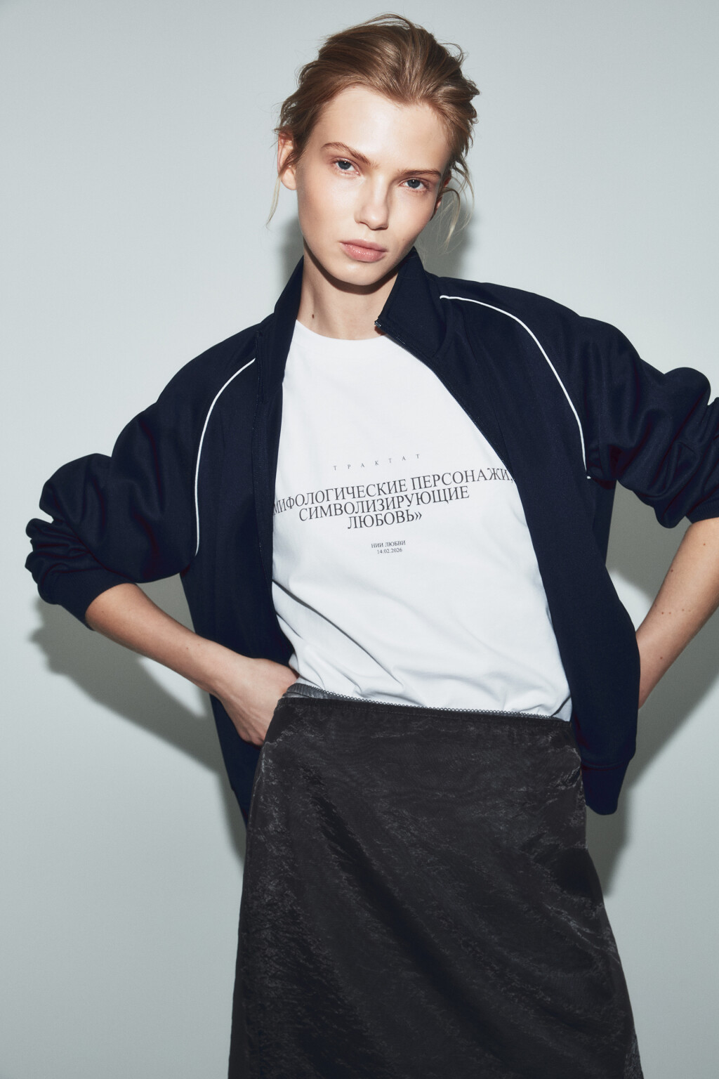 Футболка оверсайз с принтом - цвет белый - 3