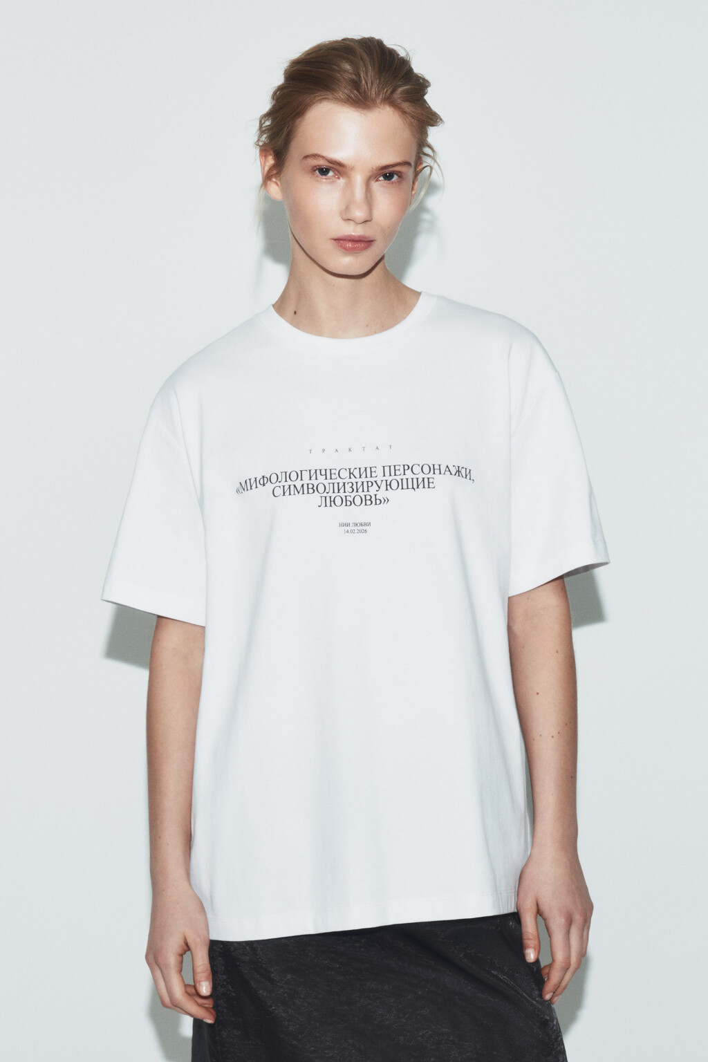 Футболка оверсайз с принтом - цвет белый - 5