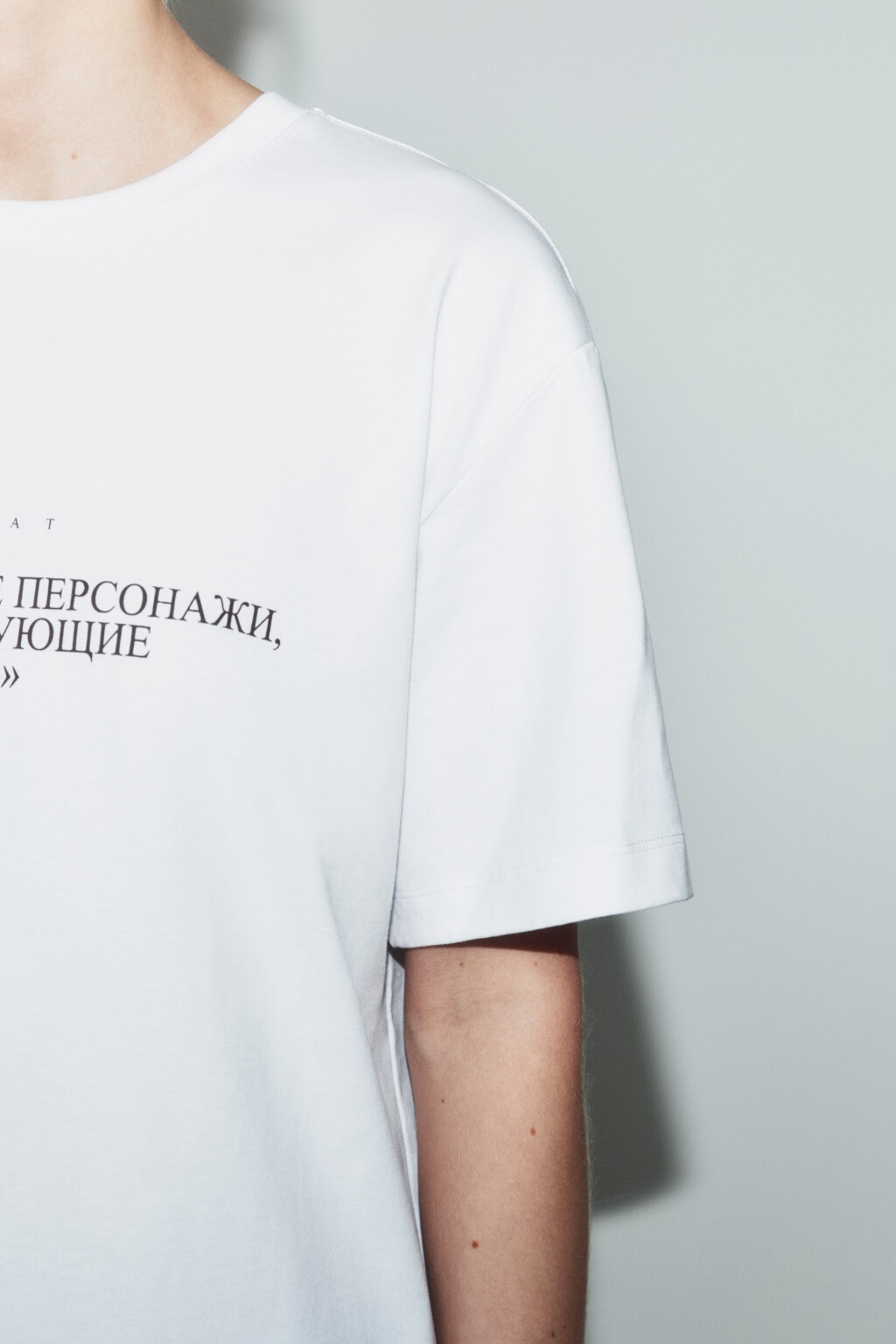 Футболка оверсайз с принтом - цвет белый - 9