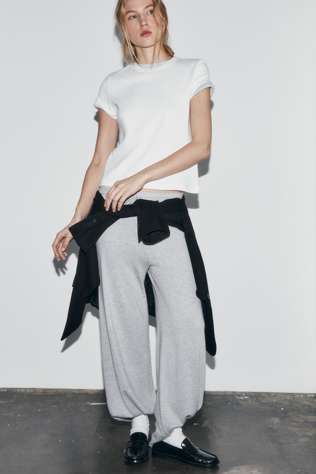 футболка базовая плотная - цвет белый - 1