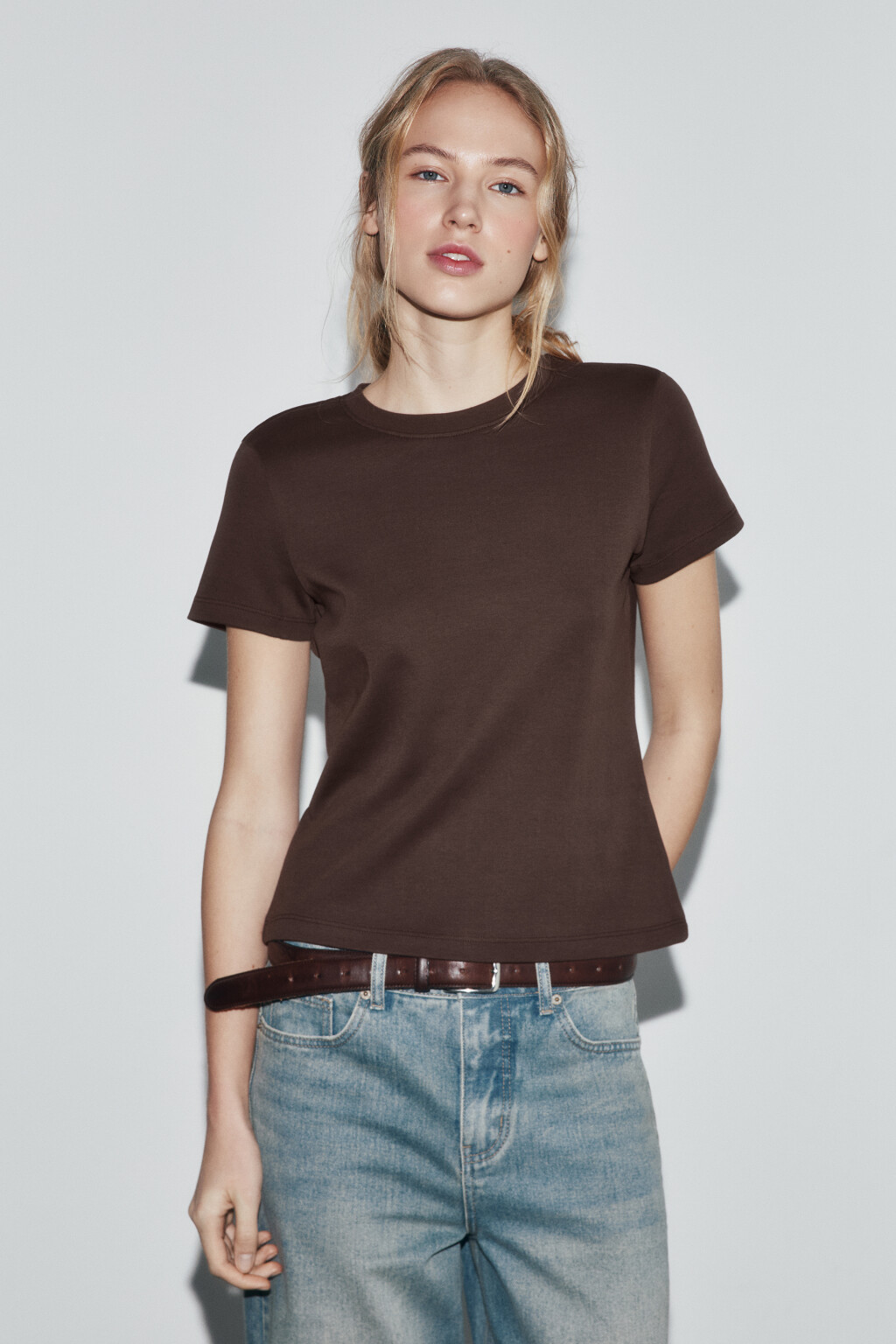 футболка базовая плотная - цвет коричневый - 2