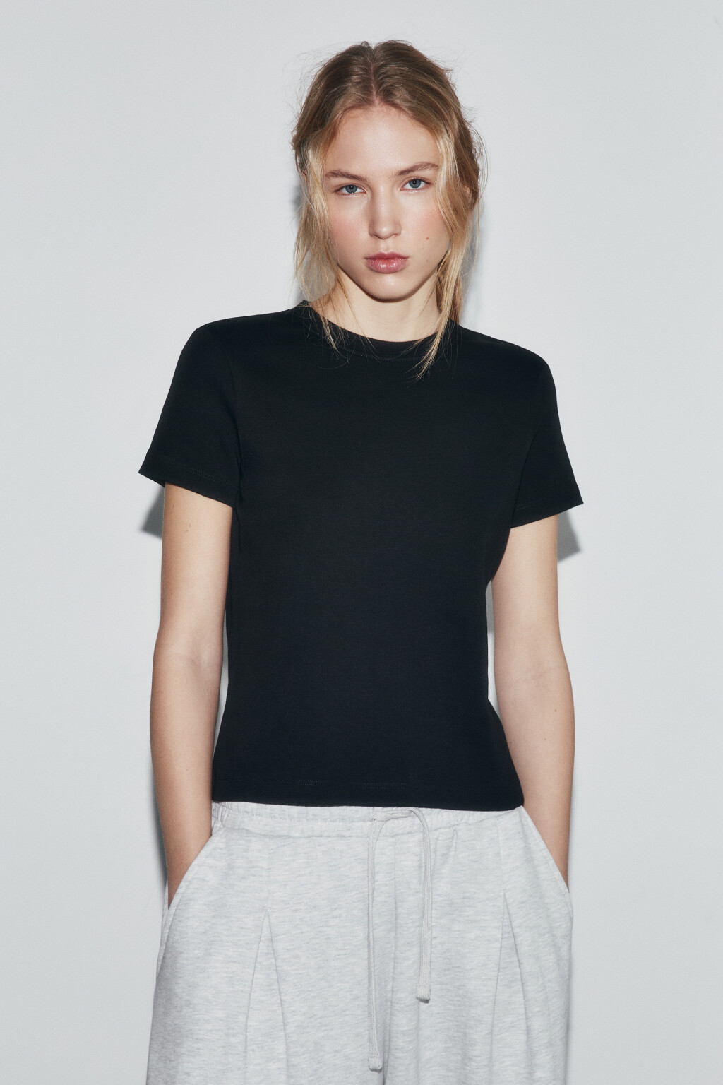 футболка базовая плотная - цвет черный - 2