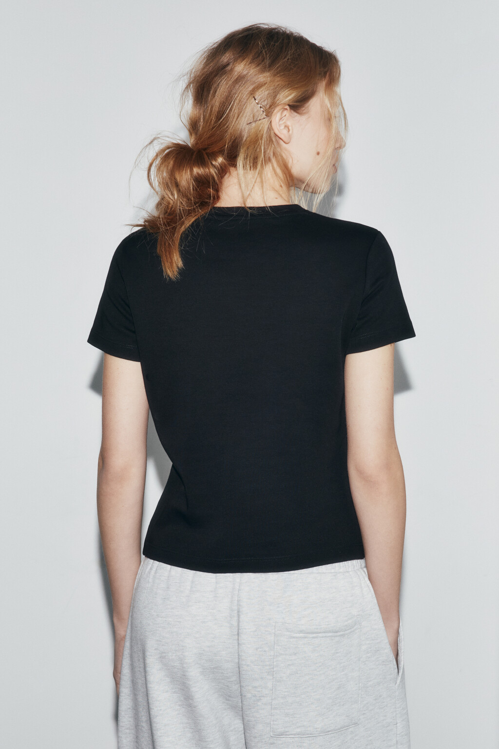 футболка базовая плотная - цвет черный - 3