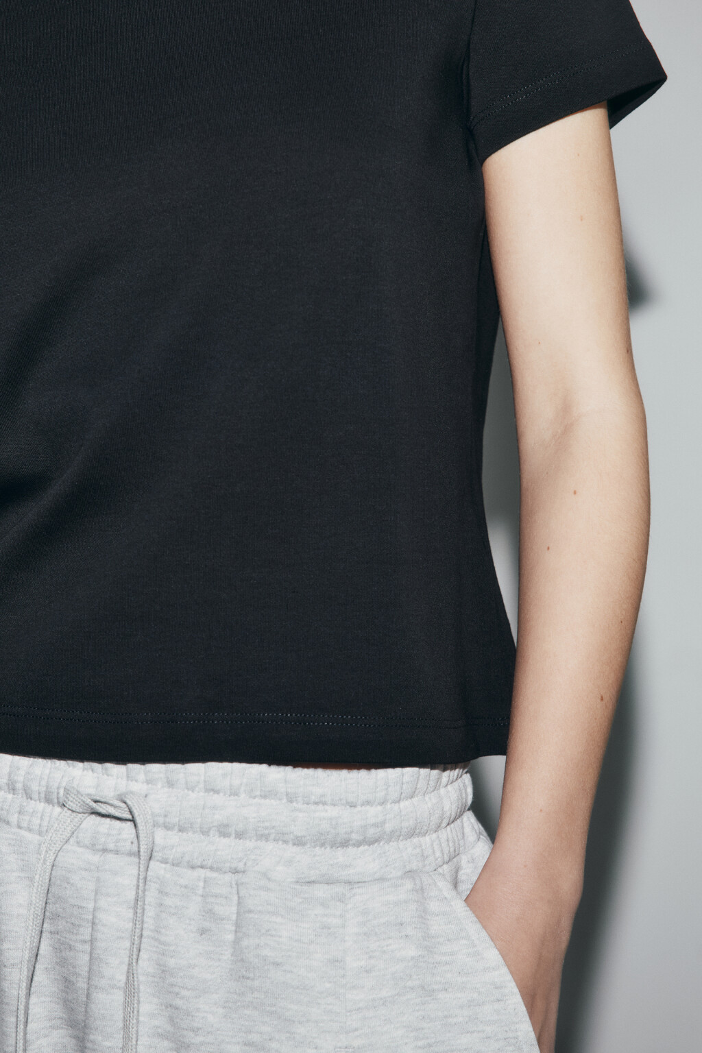 футболка базовая плотная - цвет черный - 6