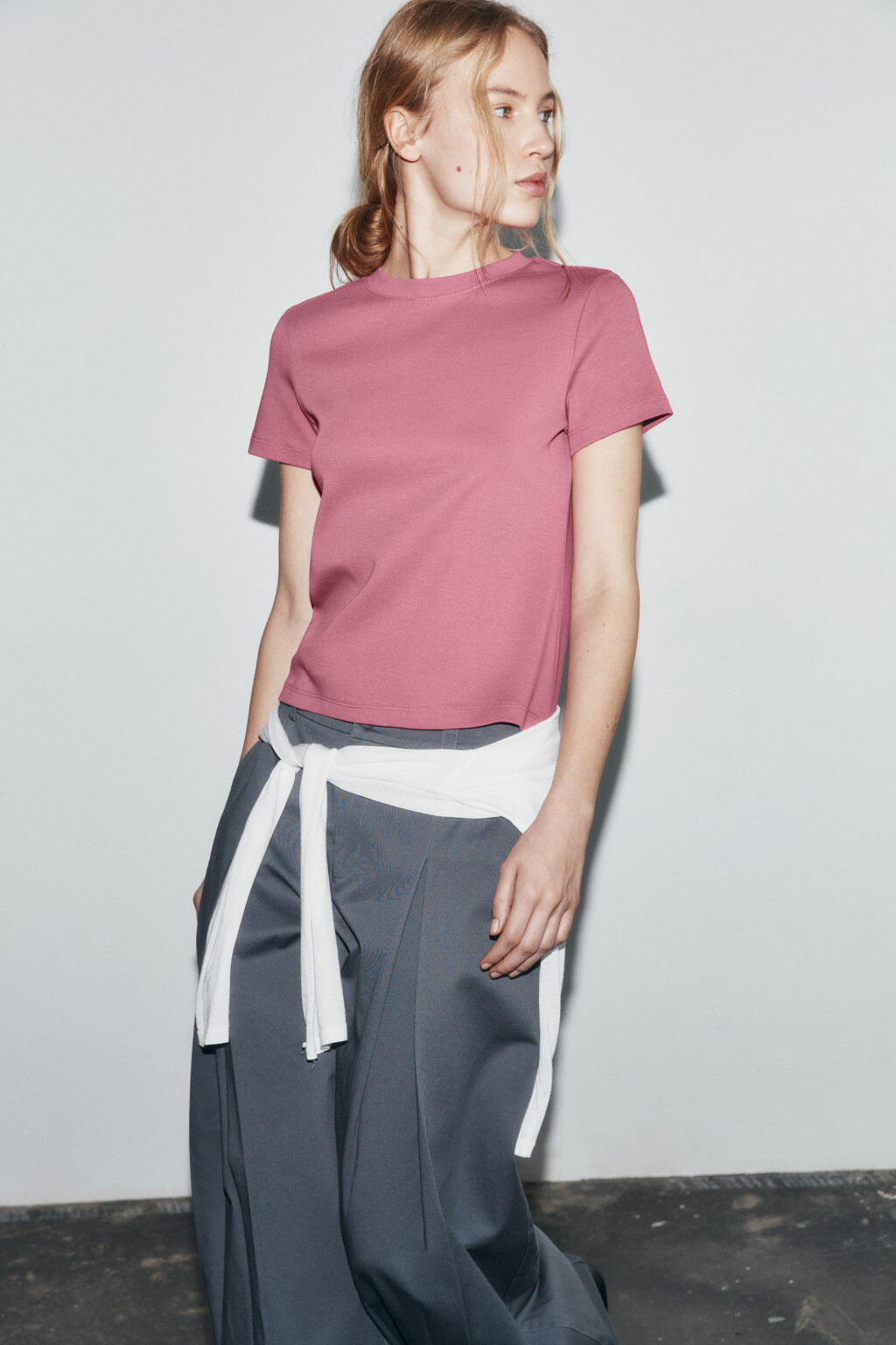 футболка базовая плотная - цвет розовый - 2