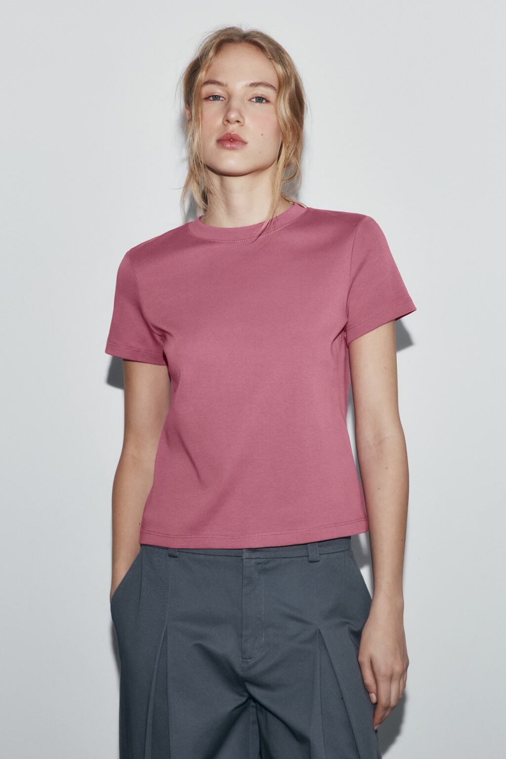 футболка базовая плотная - цвет розовый - 3