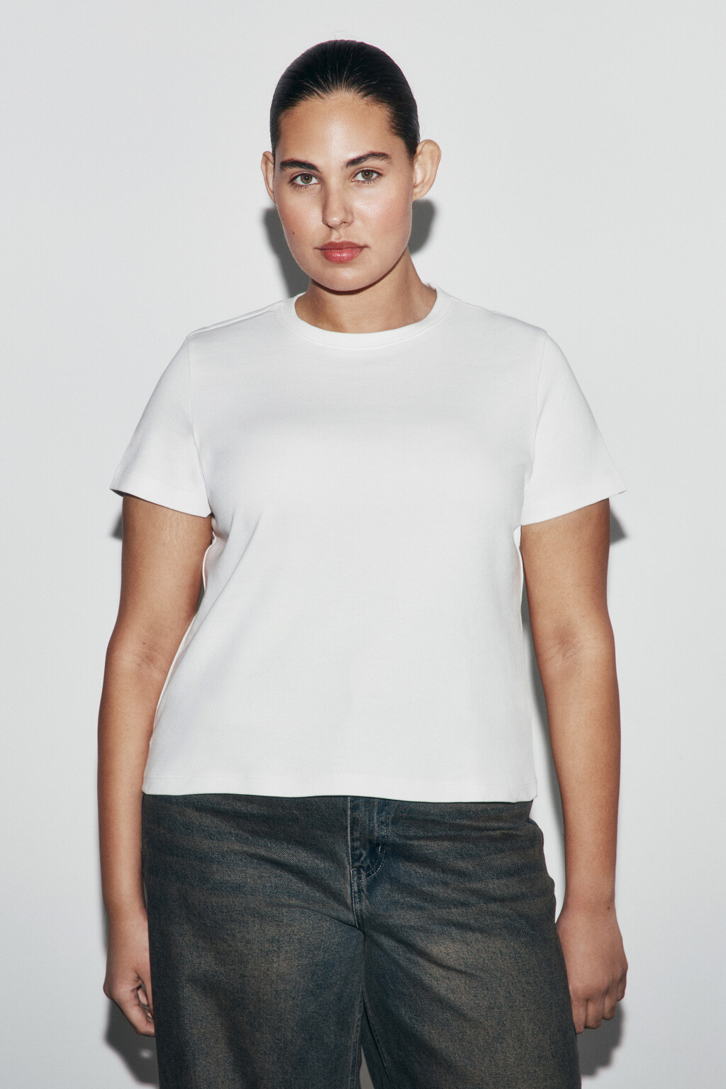 футболка базовая плотная - цвет белый - 2