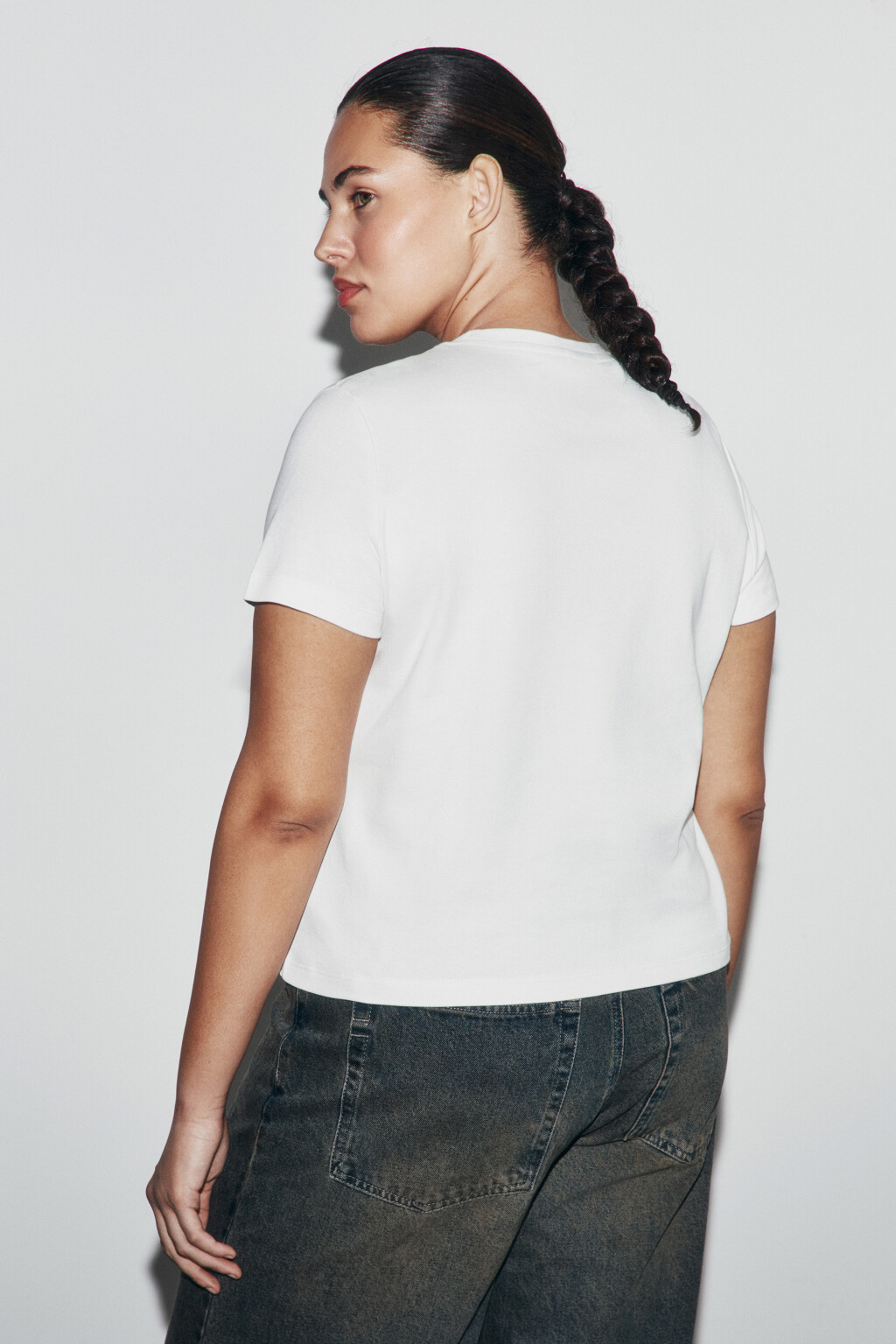 футболка базовая плотная - цвет белый - 3