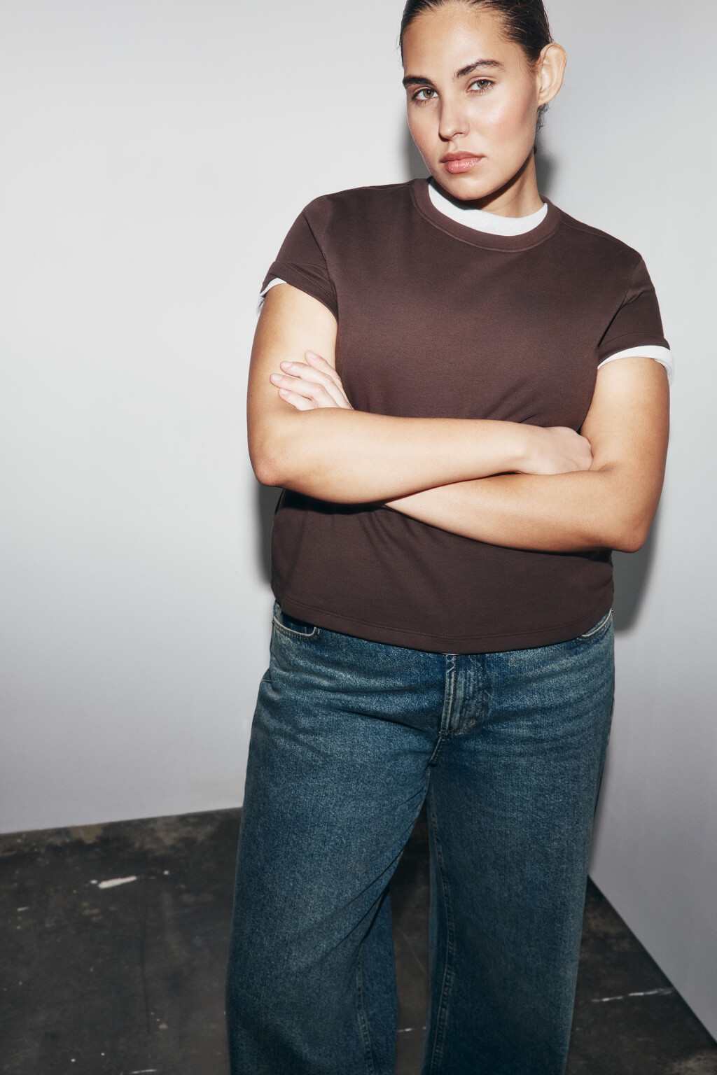 футболка базовая плотная - цвет коричневый - 2