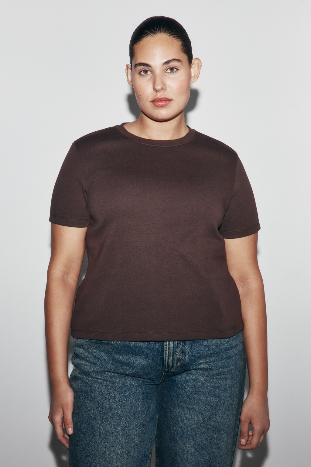 футболка базовая плотная - цвет коричневый - 3